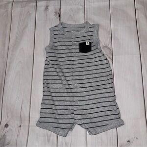 Baby Boy sleeveless Striped Romper - Size 6 Months